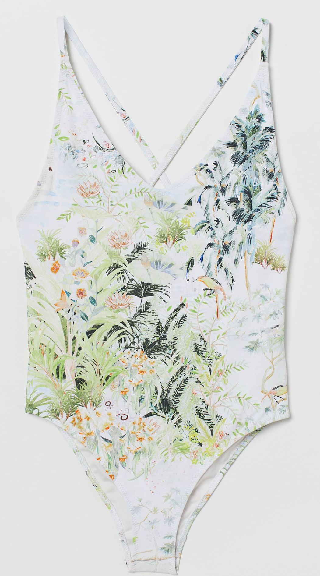 

Купальник слитный женский H&M 7597969dm 44 Белый с рисунком