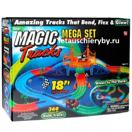 

Конструктор "Гоночный Трек "Magic Tracks" (360 деталей) светится в темноте с автомобилями