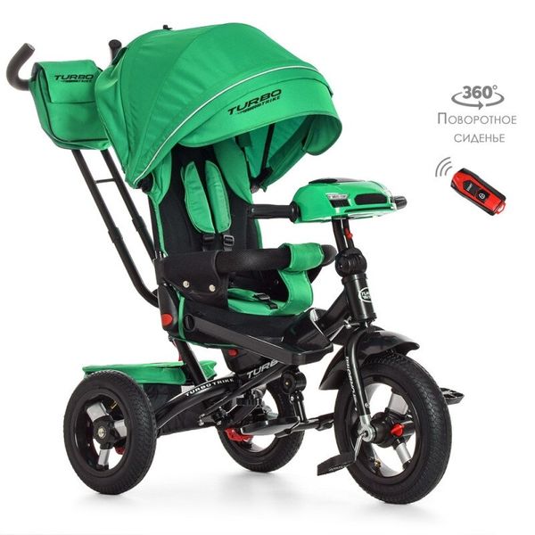 

Колясочный трехколесный велосипед Turbotrike M 4060-4 Зеленый