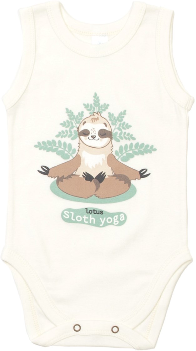 

Боди-майка Baby Veres Sloth yoga 102-5.88 74 см Молочная