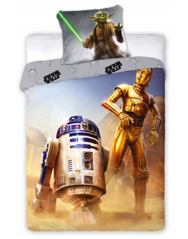 

Детское постельное белье, подростковое, Звездные Войны Дроиды C-3PO и R2-D2, 100% Хлопок (наволочка+пододеяльник) по лицензии Star Wars 160x200 см (C-3PO/R2-D2)