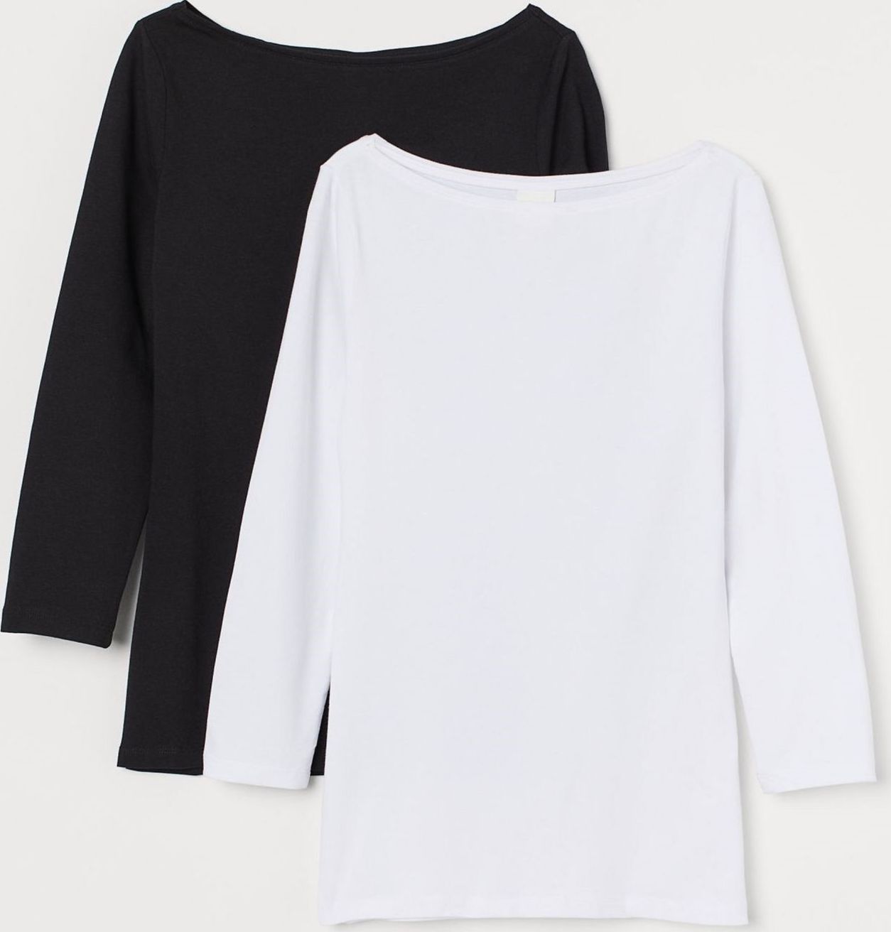 

Лонгслив H&M 8848511dm M 2 шт Белый с черным