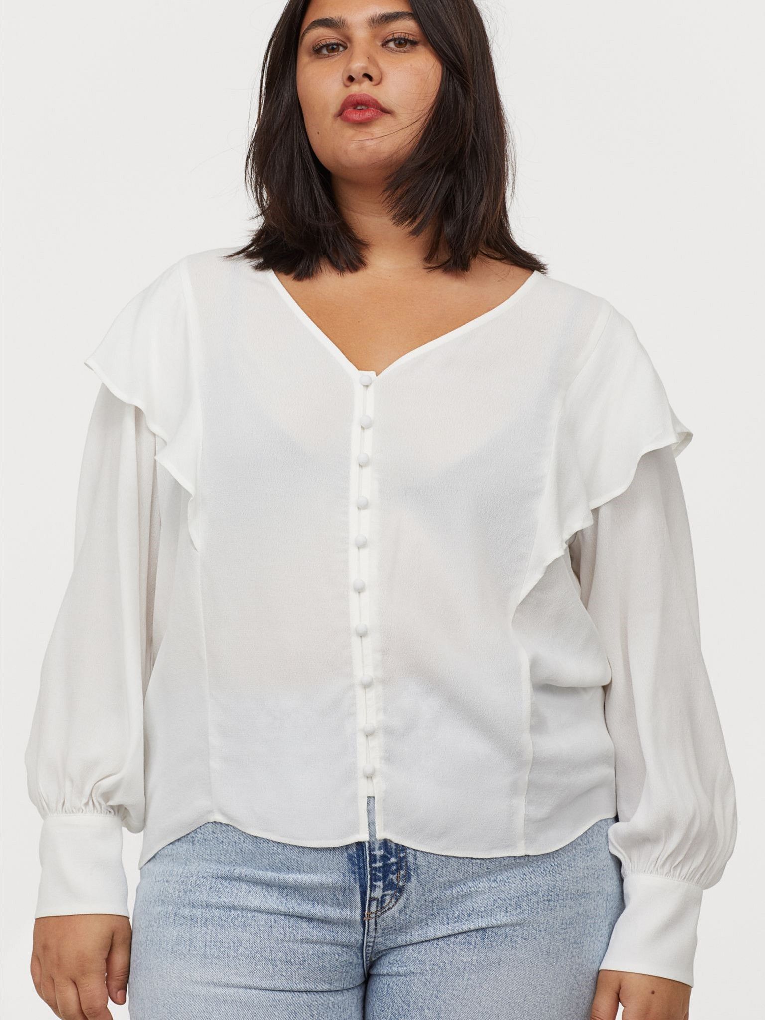 

Блузка H&M 9405322dm 3XL Молочная