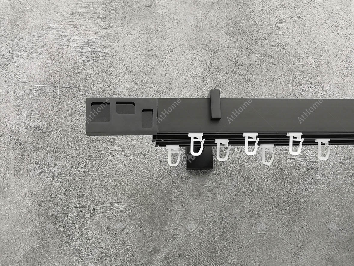 

Карниз Marcin Dekor Square line Фори/черный 320 см тройной Черный мат (кронштейн 11-14-17 см)