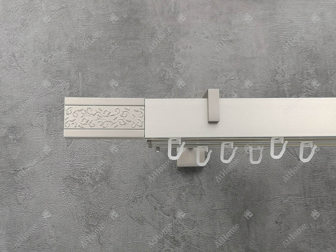 

Карниз Marcin Dekor Square line Артис 320 см тройной Сталь матовая (кронштейн 11-14-17 см)