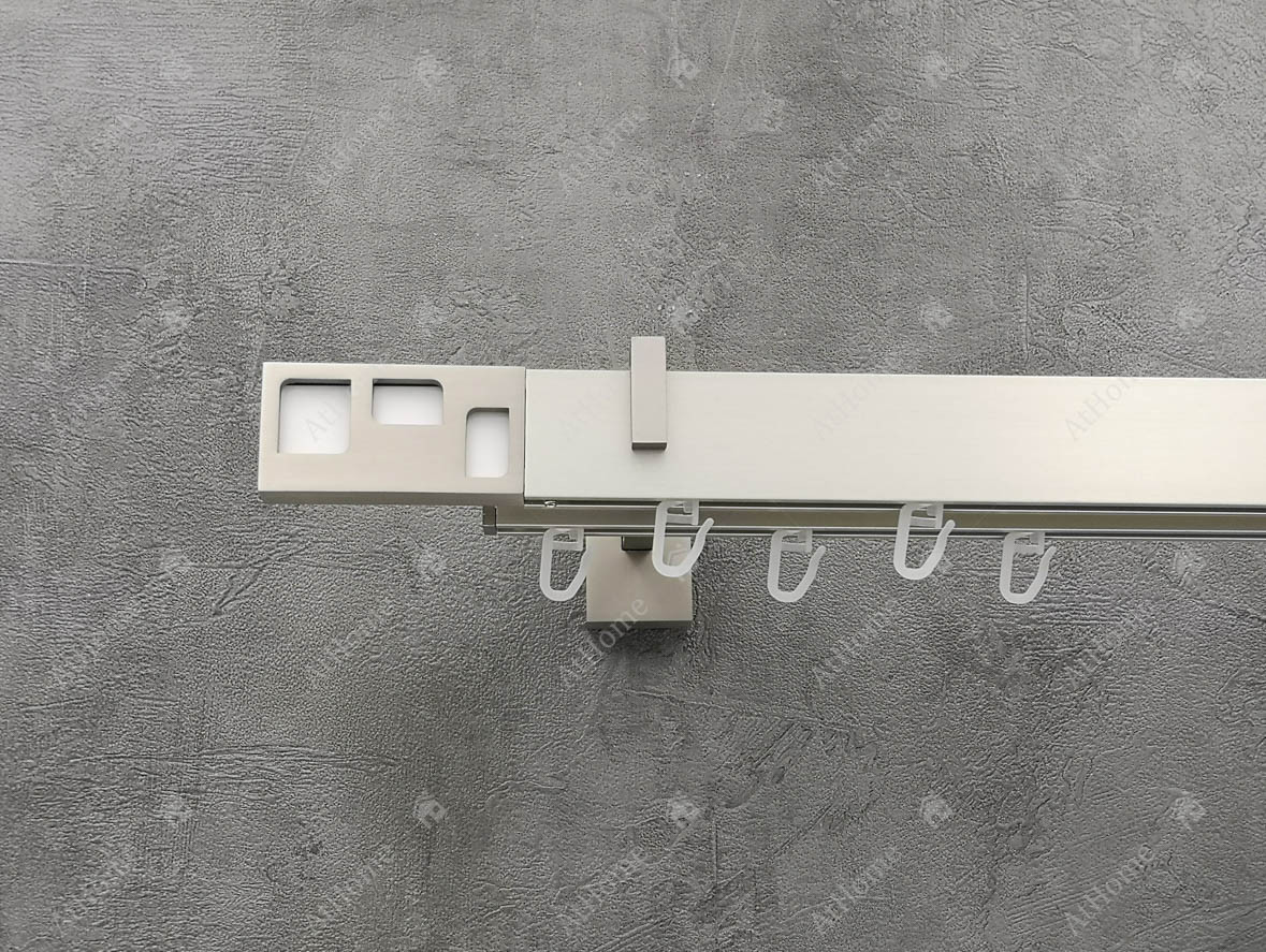 

Карниз Marcin Dekor Square line Фори/белый 160 см двойной Сталь матовая (кронштейн 14-17 см)