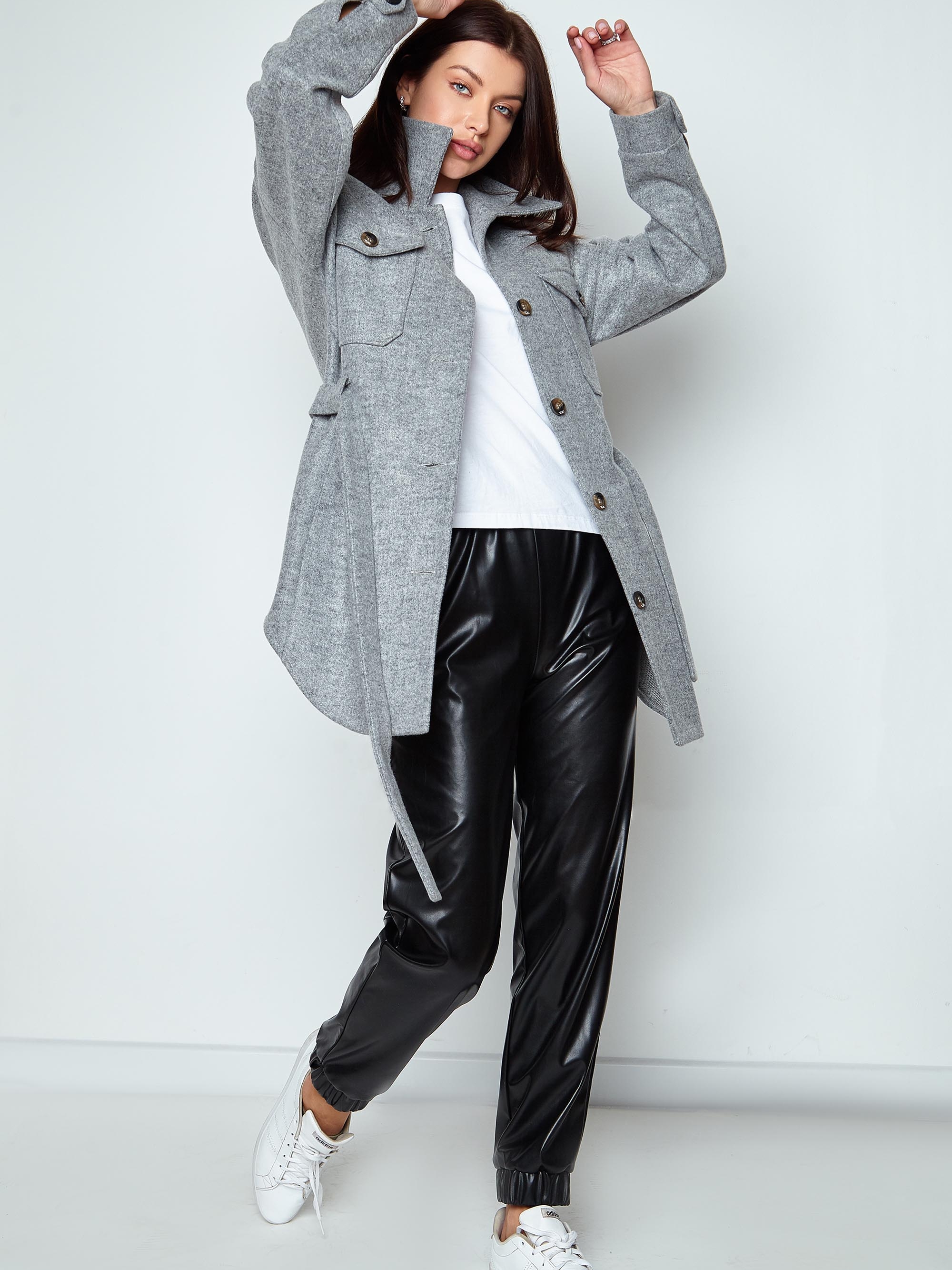 

Пальто Jadone Fashion Мираж S Серый