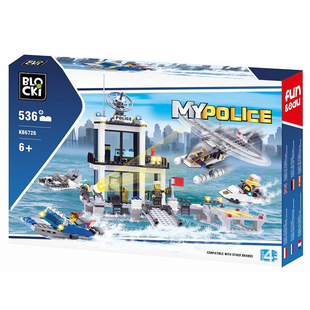 

Конструктор детский Blocki MyPolice Водна поліція, 536 деталей