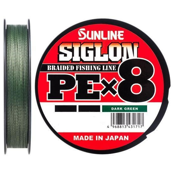 

Шнур Sunline Siglon PE х8 300m темн-зеленый #8.0/0.483mm 100lb/50.0kg