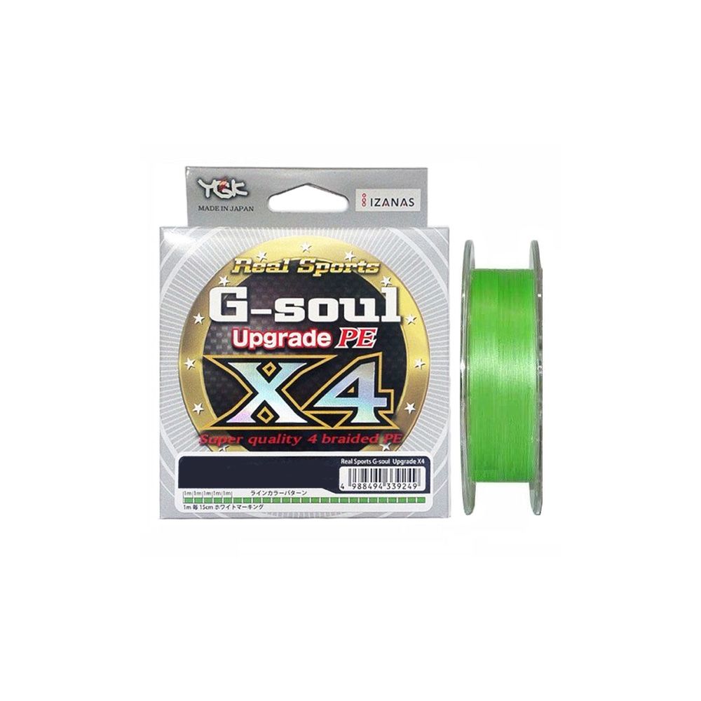 

Шнур YGK G-Soul X4 Upgrade 150m салатовый #0.3/0.094mm 6lb/3kg
