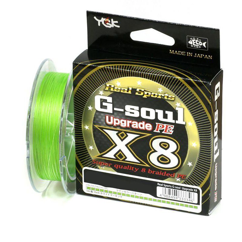 

Шнур YGK G-Soul X8 Upgrade 150m салатовый #0.6/0.128mm 14lb/7kg