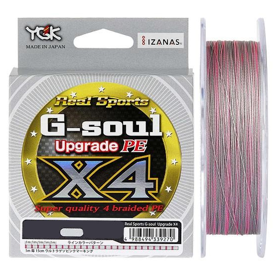 

Шнур YGK G-Soul X4 Upgrade 200m серый #1.5/0.205mm 25lb/11.3