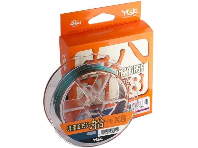 

Шнур YGK Veragass Fune X8 150m мультиколор #1.0/0.165mm 20lb/8.6kg
