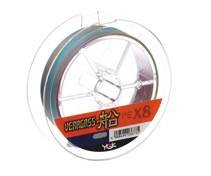 

Шнур YGK Veragass Fune X8 100m connect мультиколор #0.8/0.148mm 16Lb /6.7kg