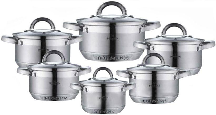 

Посуда Bohmann 12предметов BH0717 9 сл. (2.0л; 2.9л*2шт; 3,9л*2шт; 6,5л)