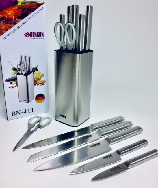 

Набор ножей 7 предметов Benson BN-411