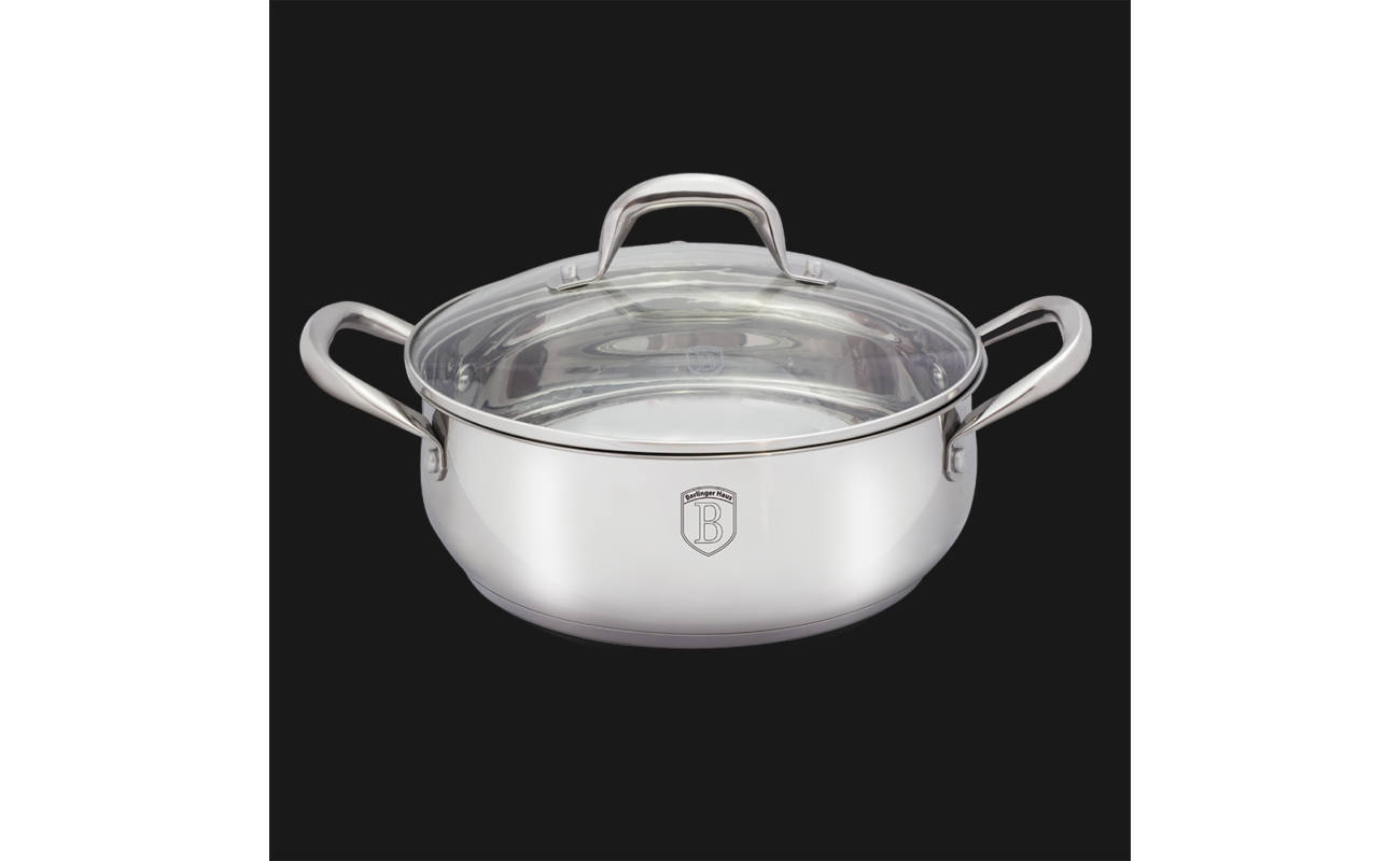 

Кастрюля с крышкой 2 литра 20 см Silver Belly Collection Berlinger Haus BH-1403