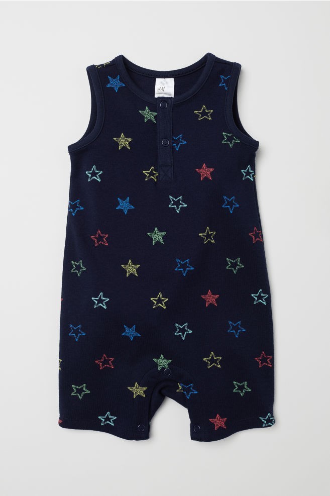 

Песочник H&M в принт звезды 68 см Синий (НМ111055)