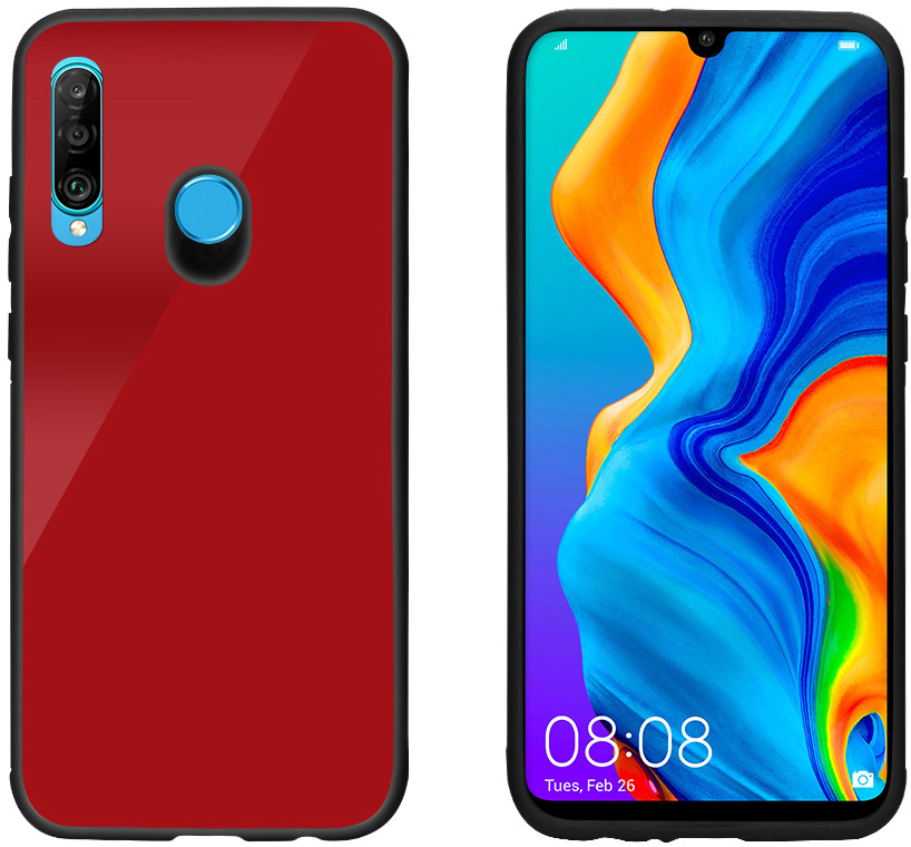 

Панель Intaleo Real Glass для Huawei P30 Lite Red