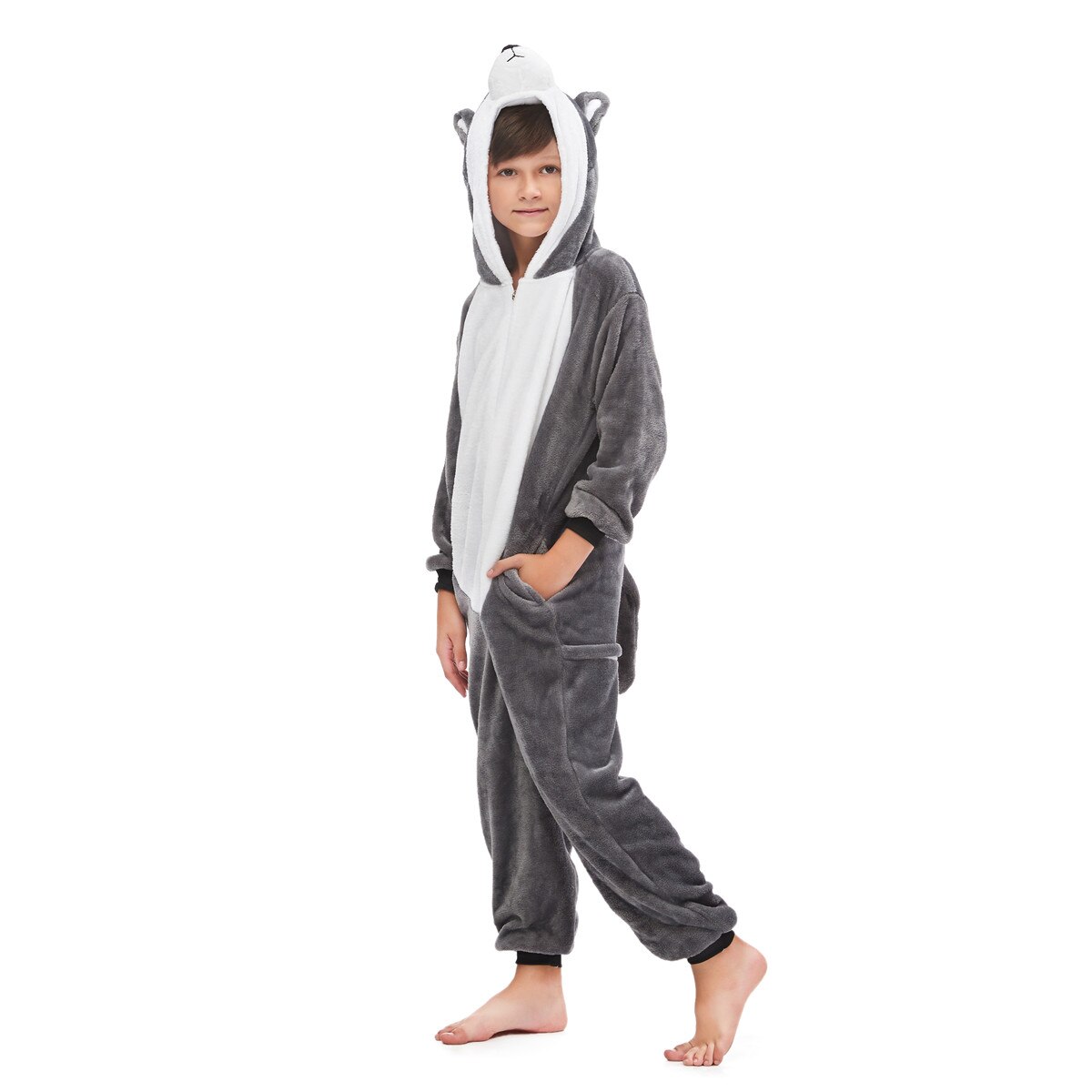

Пижама Кигуруми детская BearWear Хаски New (на молнии) S 105 - 115 см Серый (K0W1-0133-S)