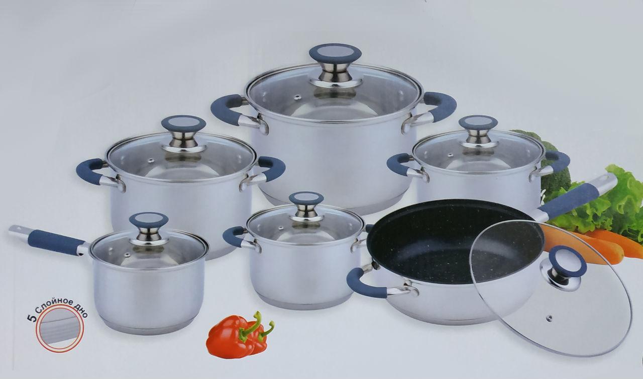 

Набор посуды Benson BN-193 из нержавеющей стали 12 предметов (par_BN 193)