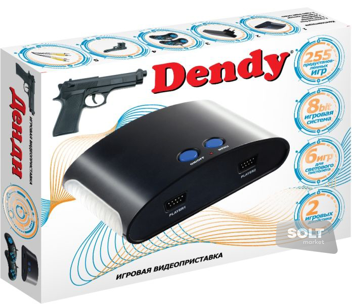 

Игровая приставка с пистолетом Unit Dendy Х Original и 255 встроенных игр, Черный