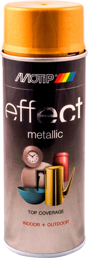 Акція на Эмаль аэрозольная с эффектом металлик Motip Deco Effect золотистый 400 мл (8711347216567) від Rozetka UA