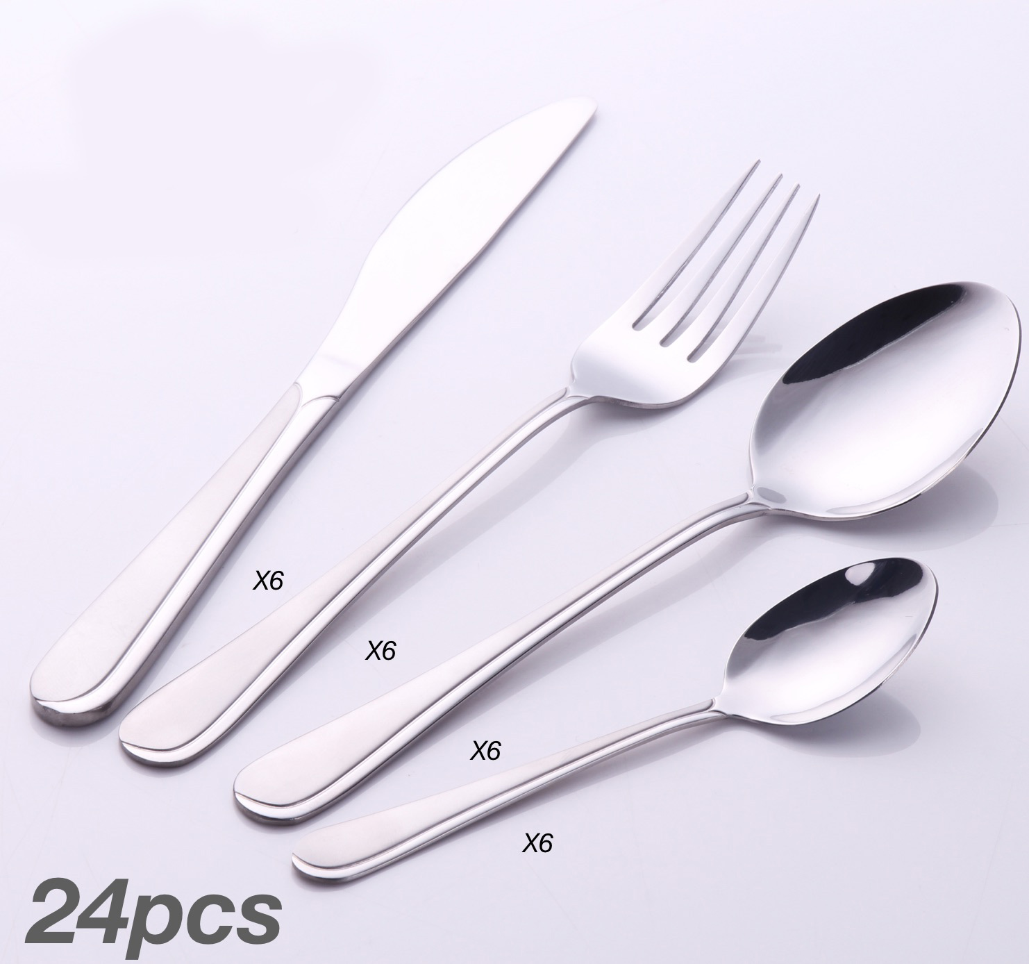 

Набор столовых приборов 24 пр. Silver Satin Zurrichberg ZB-3006