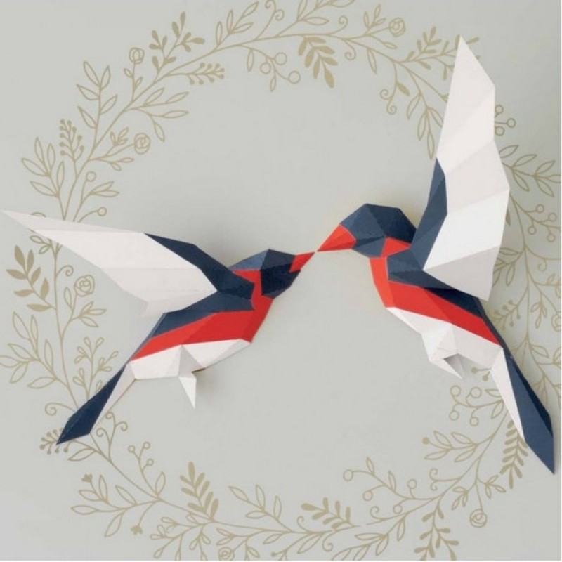

Паперкрафт бумажная модель Неразлучники Papercraft