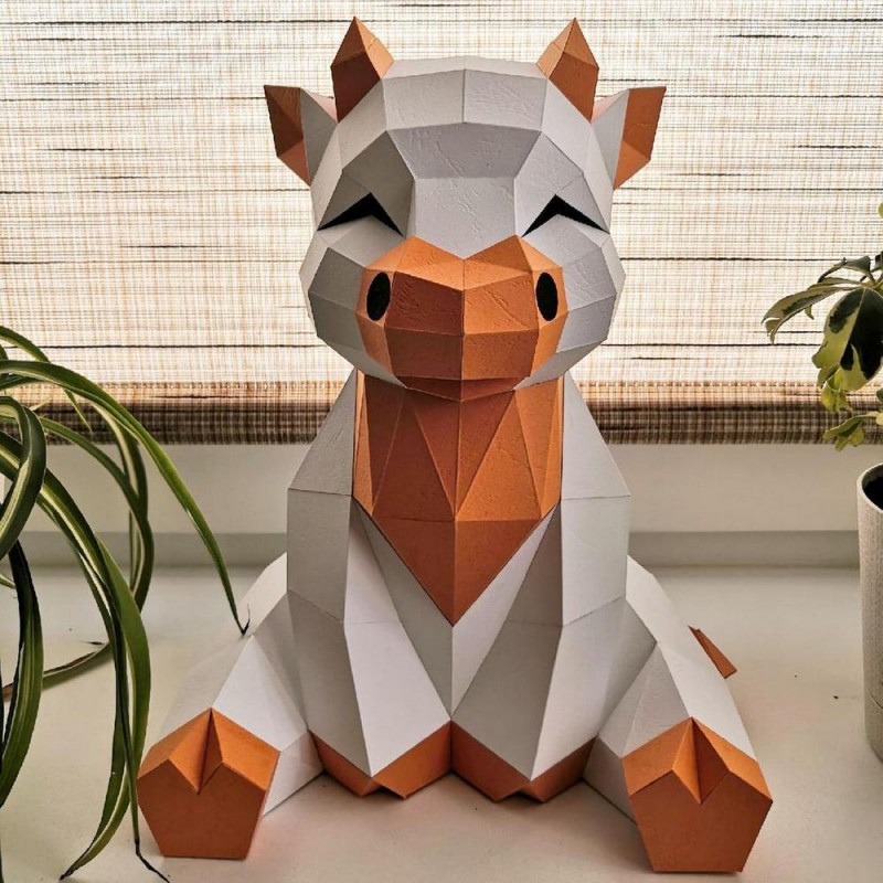 

Паперкрафт бумажная модель Теленок Papercraft