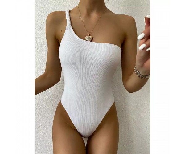 

Купальник сдельный на одно плече трикотажный Modern Boutique белый, S С204