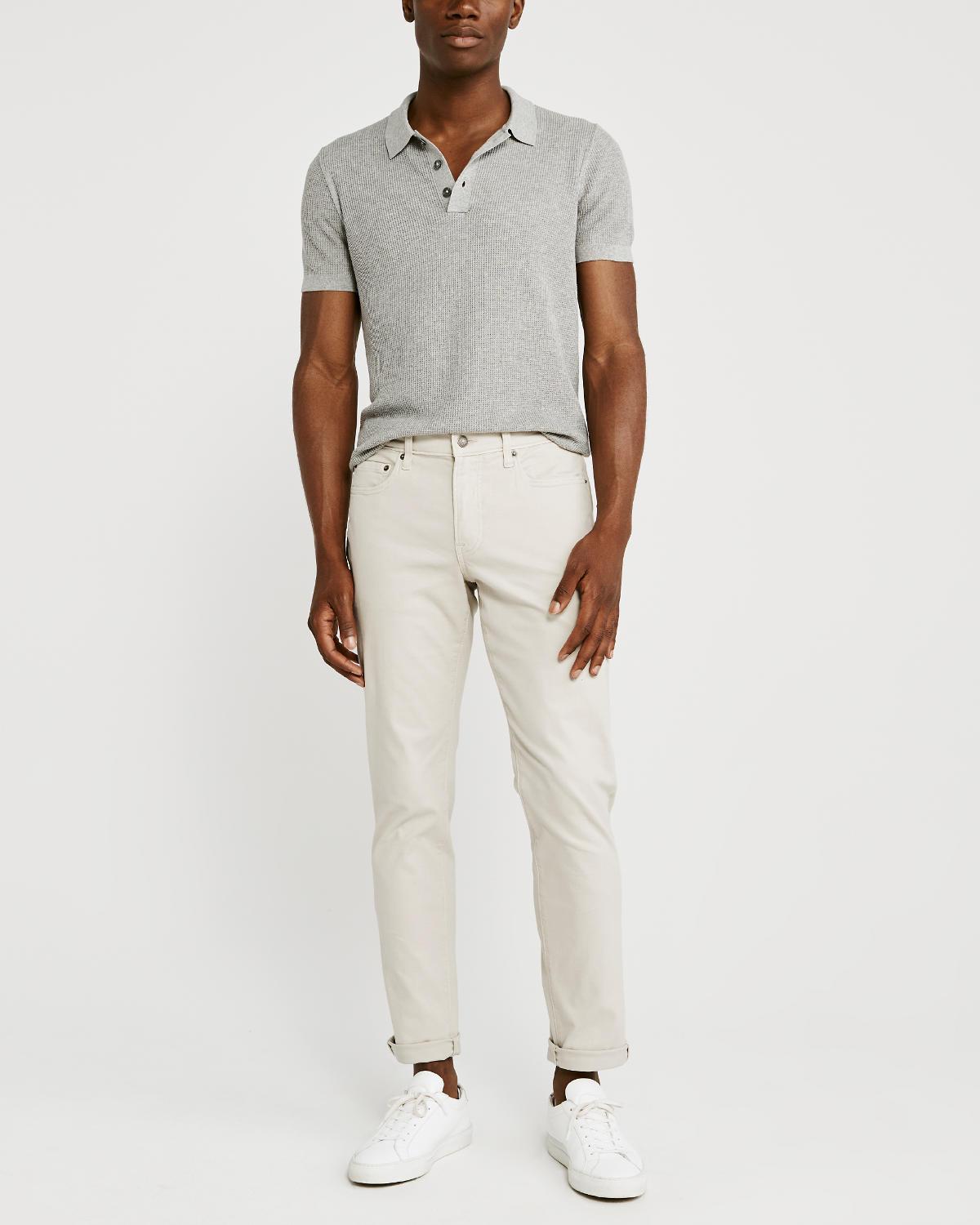 

Брюки мужские - брюки Skinny Abercrombie & Fitch AF7509M 30/32 Светло-бежевый