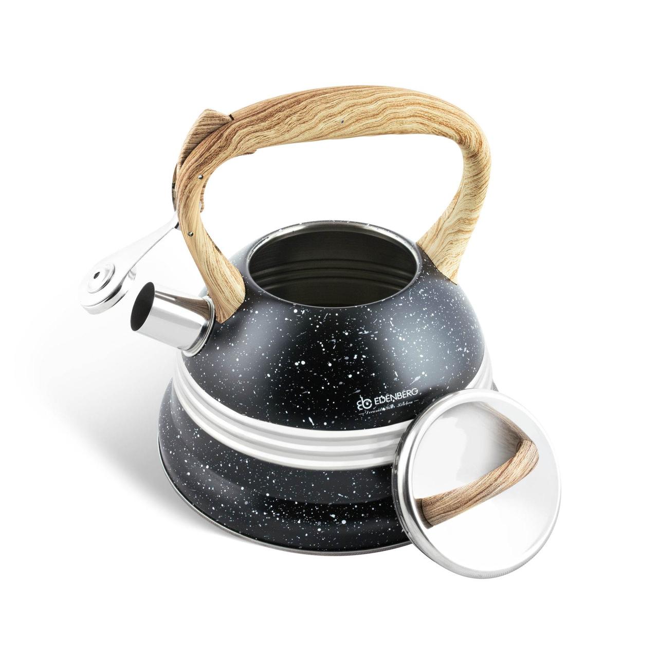 

Чайник из нержавеющей стали со свистком 3 л Edenberg EB-8808 Black