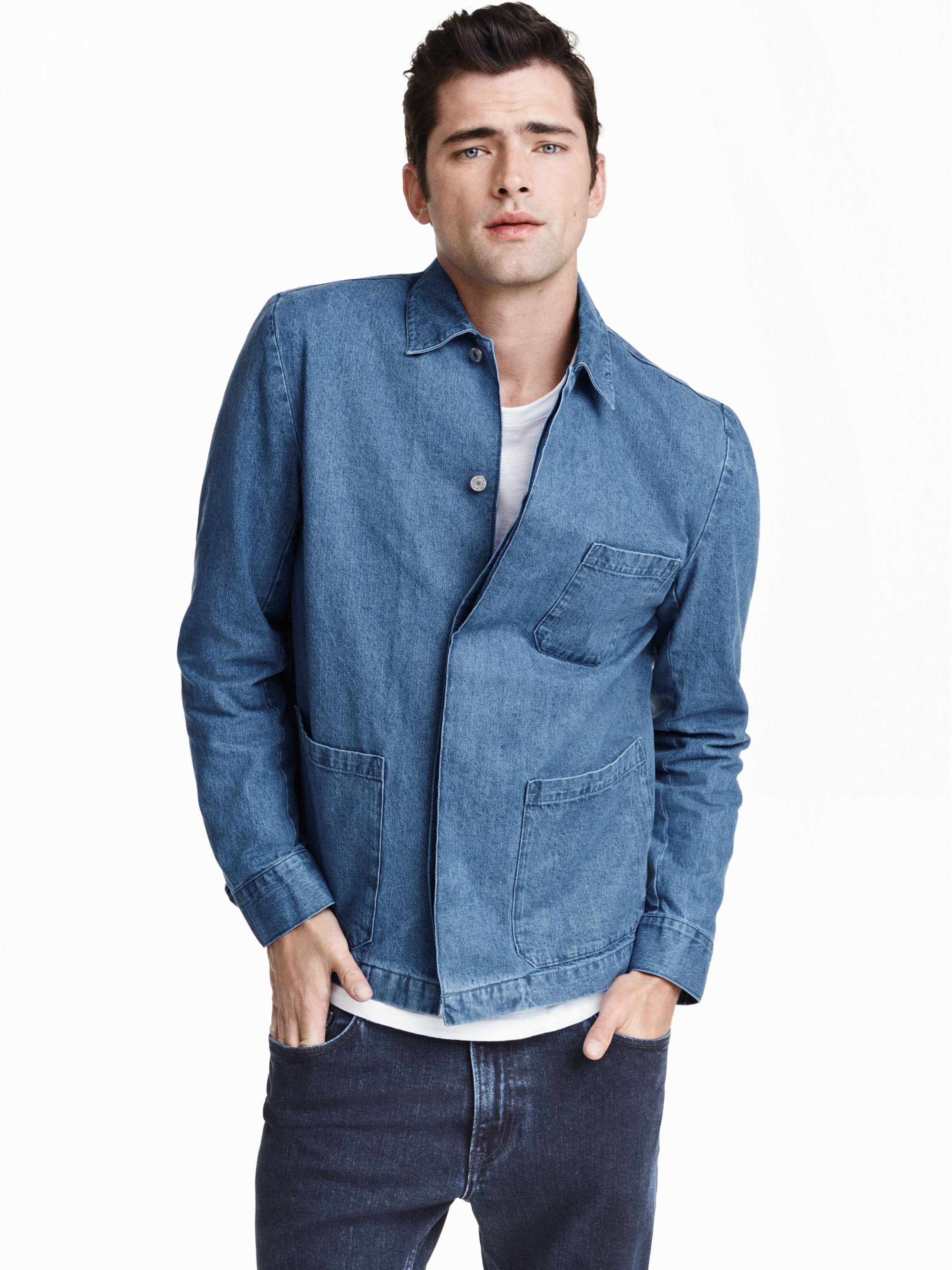 

Джинсовая куртка H&M 3412303-ACXD 50 Синяя