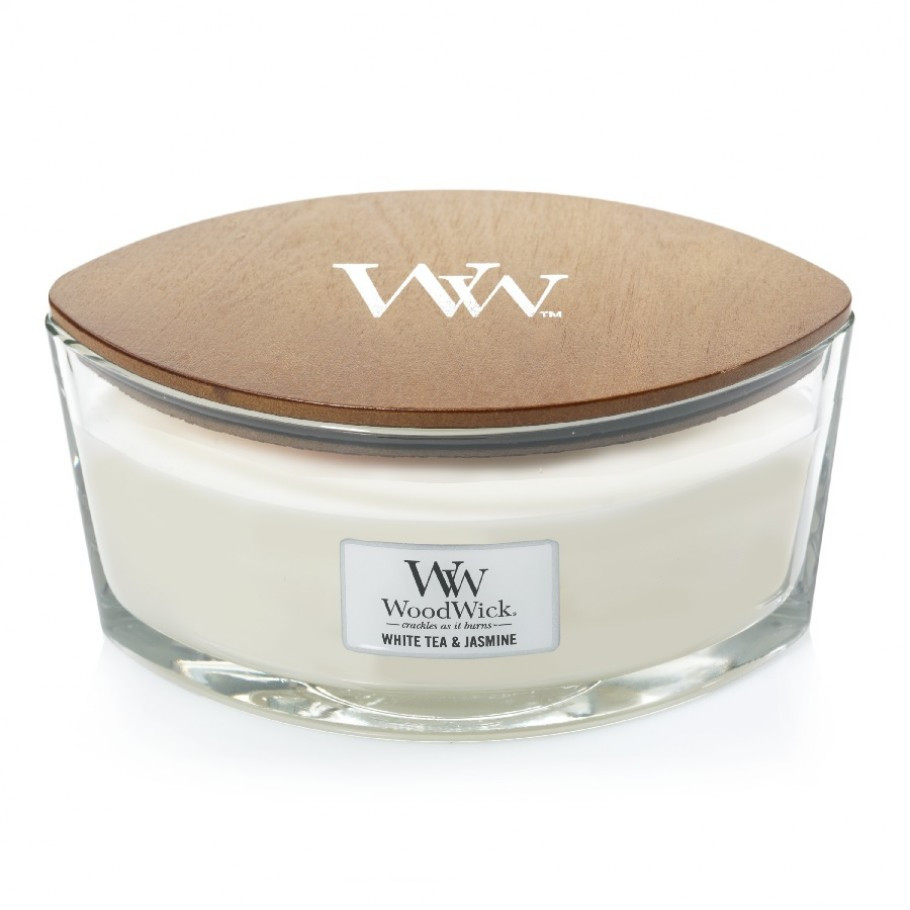 

Ароматическая свеча WoodWick Ellipse White Tea and Jasmine 453 г