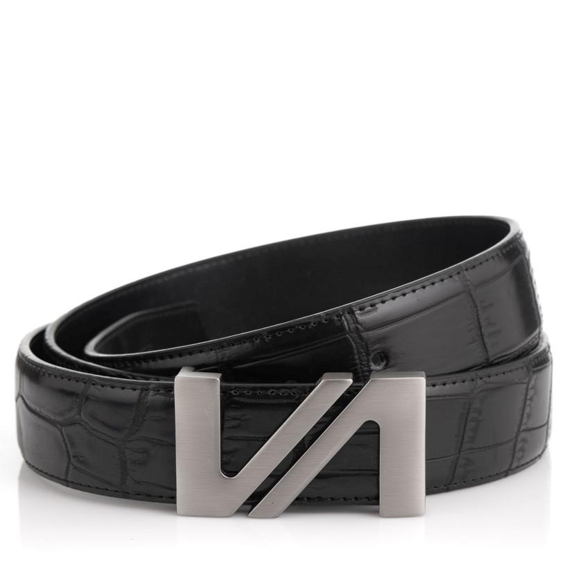 

Мужской кожаный черный ремень Colmen R01-A67A