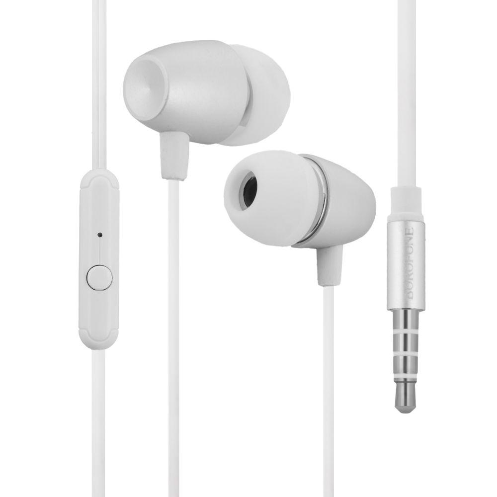 

Вакуумные наушники Borofone BM57 Platinum гарнитура для телефона Белый