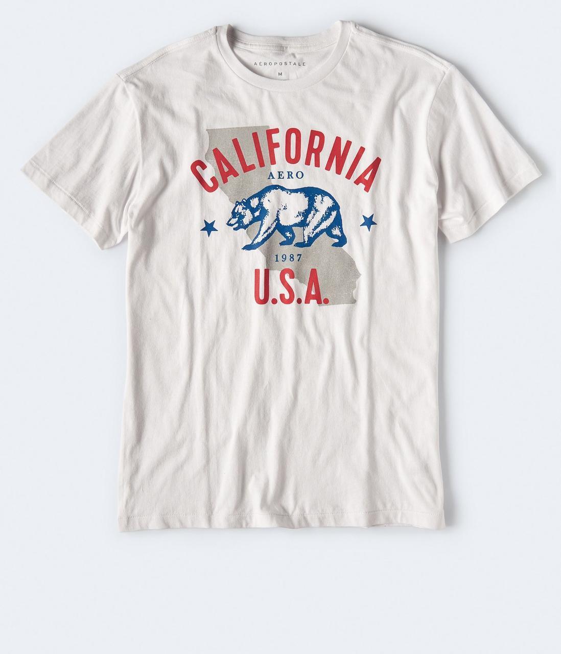 

Футболка Aeropostale принт California  Белый 91537959, Футболка Aeropostale принт California L Белый 91537959