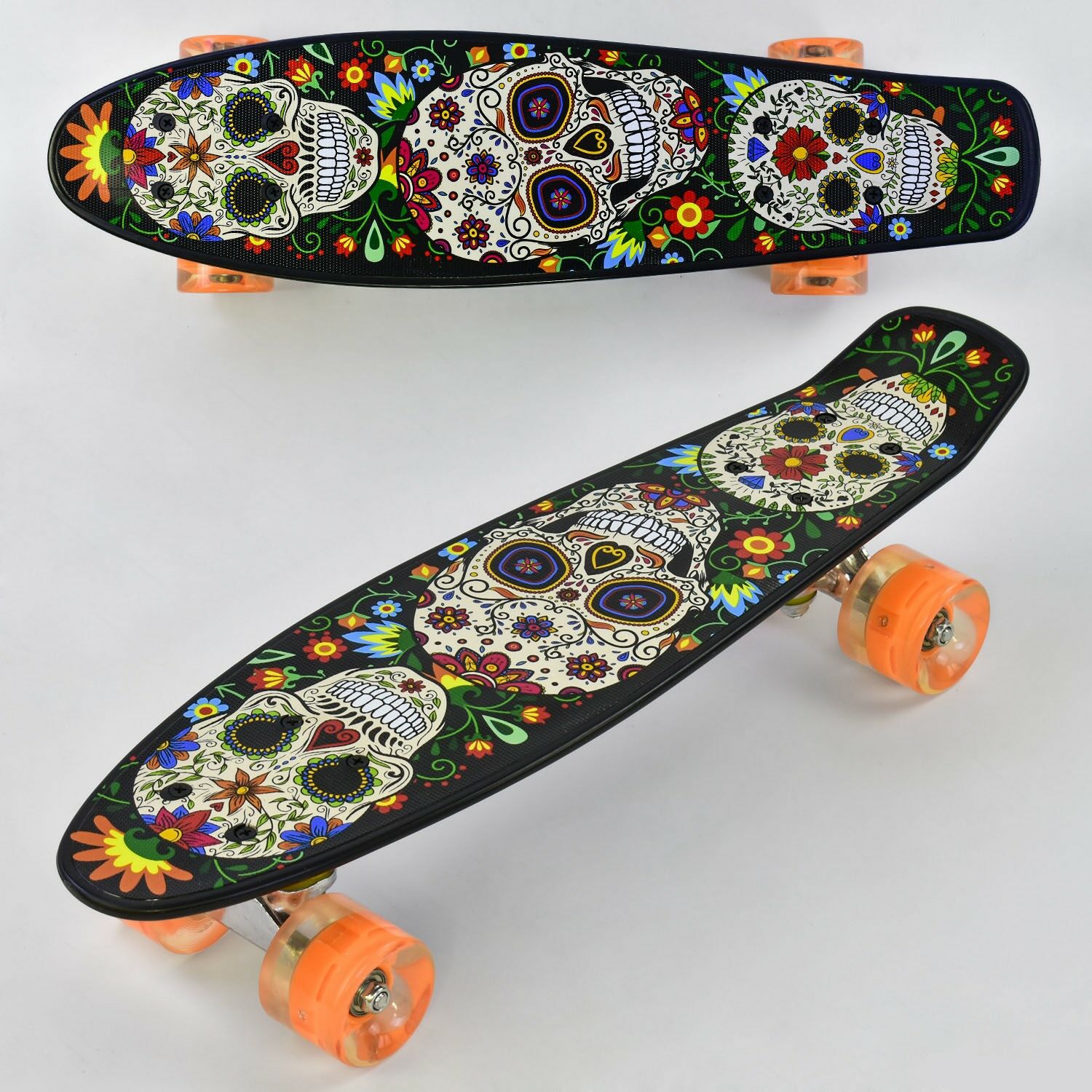 

Скейт Best Board колеса с подсветкой, голубой ( Р 15909)