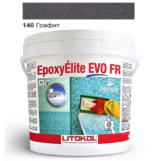

Эпоксидная затирка для плитки Litokol EpoxyElite Evo 140 графит 10 кг