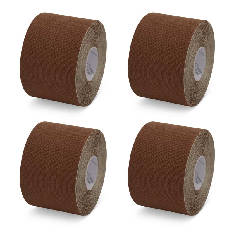 

Хлопчатобумажный кинезио тейп K-Tape My Skin Dark Brown, 5 см х 5 м, темно-коричневый, упаковка 4 шт (100149)
