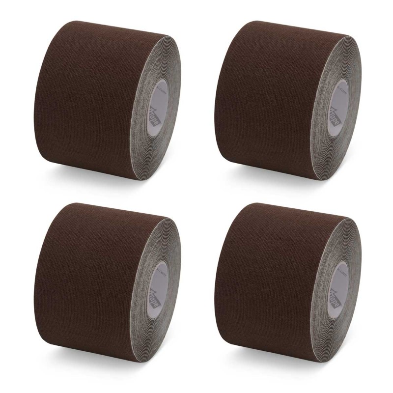

Хлопчатобумажные кинезио тейпы K-Tape My Skin Very Dark Brown, 5 см х 5 м, темно-коричневый экстра, упаковка 4 шт (100150)