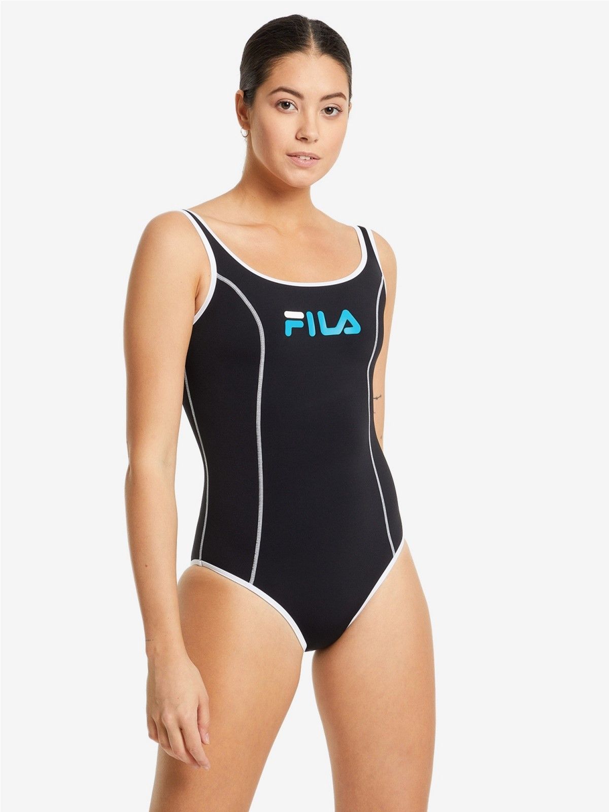 

Купальник слитный женский Fila 106760-B2 44 Черный