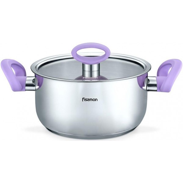 

Кастрюля Fissman Veronica 6.1л с бакелитовыми ручками
