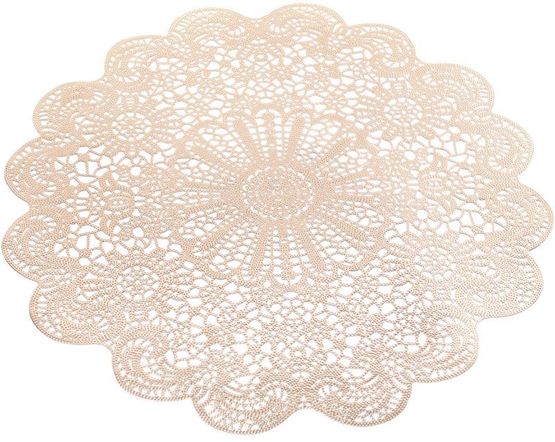 

Набор 6 сервировочных ковриков Margrese Кружево Ø38см (подтарельники), золото
