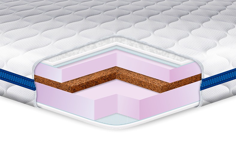 

Тонкий матрас Eurosleep Cocos Mix трикотаж 140х190 см