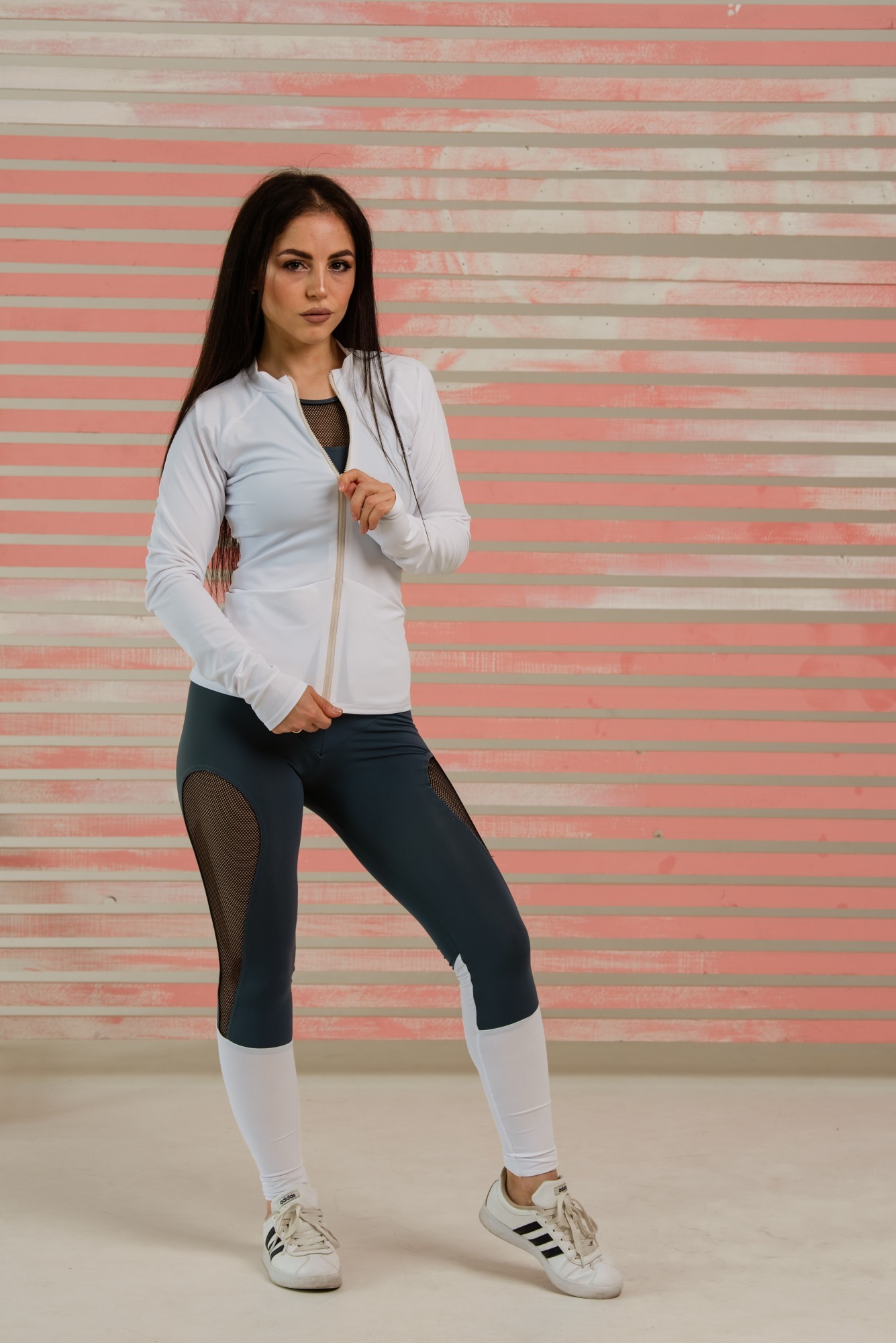 

Женский спортивный костюм (Кофта+леггинсы) 18 FitU XL Разноцветный 000151829