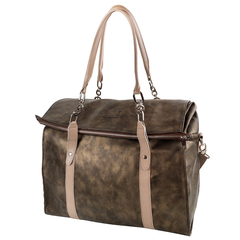 

Женская дорожная сумка (LK10240-gold-green) Laskara 42х38х20 см Коричневый 000149264