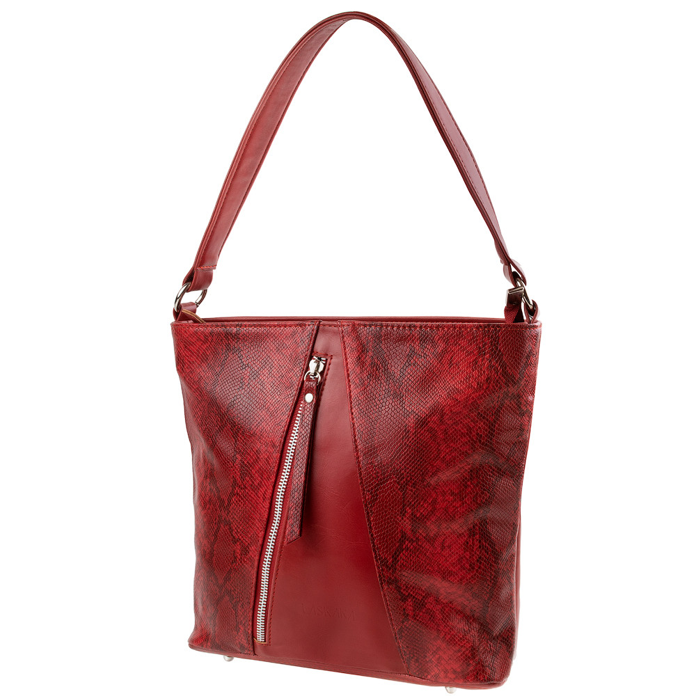 

Женская сумка шоппер (LK-10253-red-snake) Laskara 26х26х9 см Красный 000149128