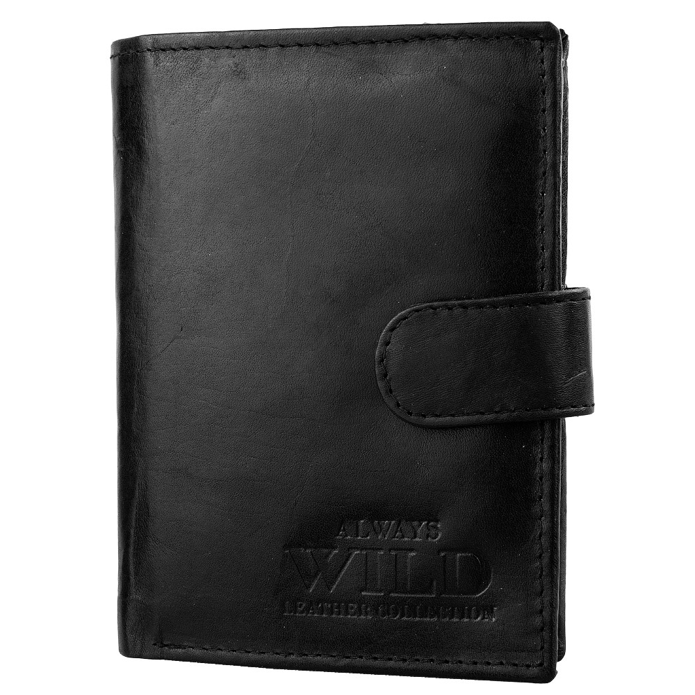 

Мужской кожаный кошелек (DNKN4L-SCR3117-bl) Always Wild 9,5х13,5х2,5 см Черный 000148769
